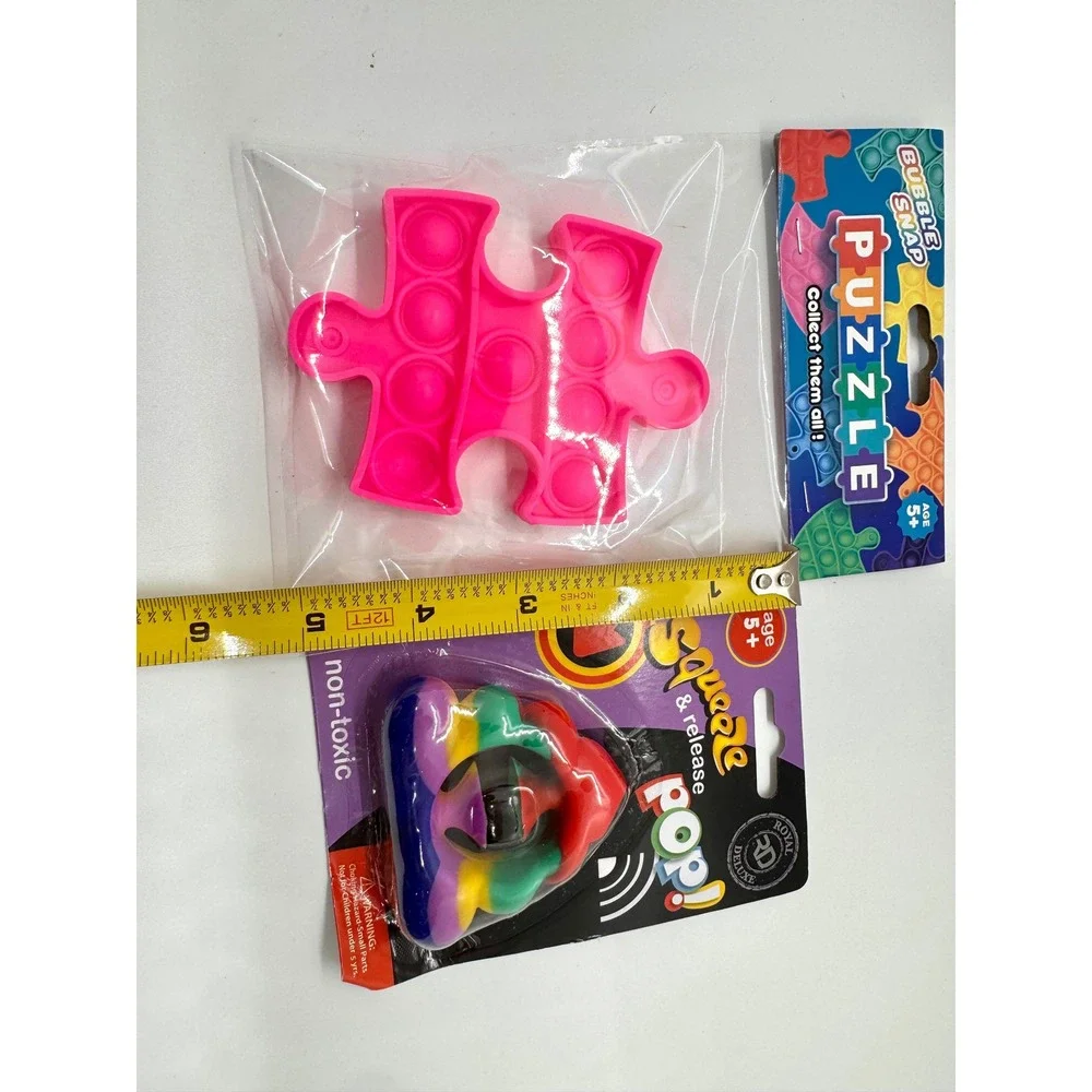 Fidget Toy Sensory Pop Bundle 10pc Set Bubble Snap Puzzle Squeeze Snapper New‎